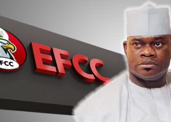 BREAKING: Yahaya Bello Finally Reports at EFCC Office