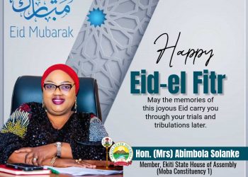 El-del Fitri: Ekiti Assembly Lawmaker, Hon. Solanke felicitates Muslims, urges Prayer for Ekiti