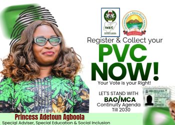 Collect your PVCs, Ekiti Governor’s Aide, Agboola urges PWDs, Teachers and Constituents