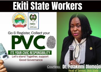 Ekiti Head of Service, Olomojobi, Urges Public Servants’ Participation in Continuous Voter Registration Exercise