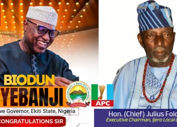 3rd Anniversary: Ijero Council Boss, Folowosele Congratulates Governor Oyebanji applauds Achievements