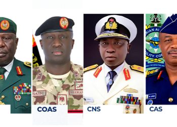 Tinubu decorates newly Appointed Service Chiefs with Ranks