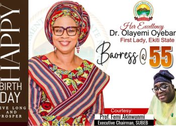 SUBEB Boss, Akinwunmi Hails Ekiti State First Lady Olayemi Oyebanji on 55th Birthday