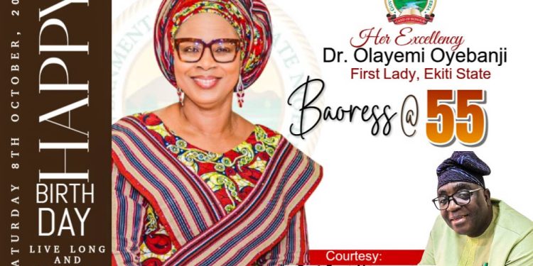 SUBEB Boss, Akinwunmi Hails Ekiti State First Lady Olayemi Oyebanji on 55th Birthday