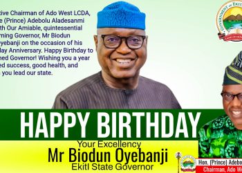 Ado West LCDA Boss, Prince Aladesanmi Felicitates Ekiti Governor, Oyebanji on Birthday